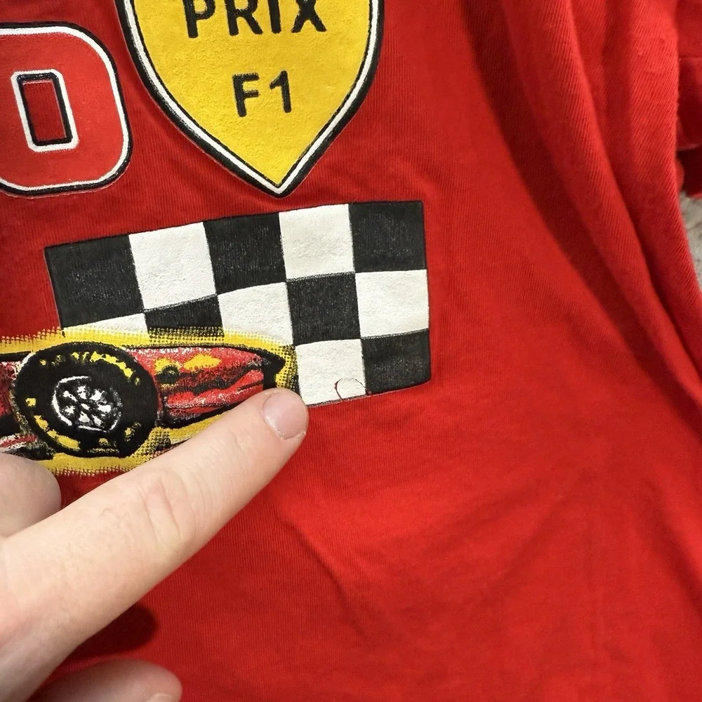 B&C Shirt Adult Large Red Principaute De Monaco F1 Grand Prix Formula One Racing
